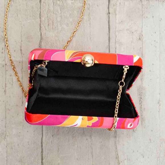 NWT Express Paisley Retro Print Clutch - Picture 5 of 10